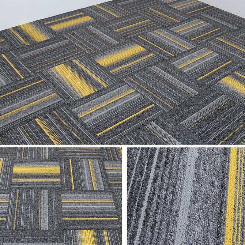 Carpet Tile Non-Skid Fade Resistant Geometry Loose Lay Carpet Tiles Living Room Clearhalo 'Carpet Tiles & Carpet Squares' 'carpet_tiles_carpet_squares' 'Flooring 'Home Improvement' 'home_improvement' 'home_improvement_carpet_tiles_carpet_squares' Walls and Ceiling' 6695486
