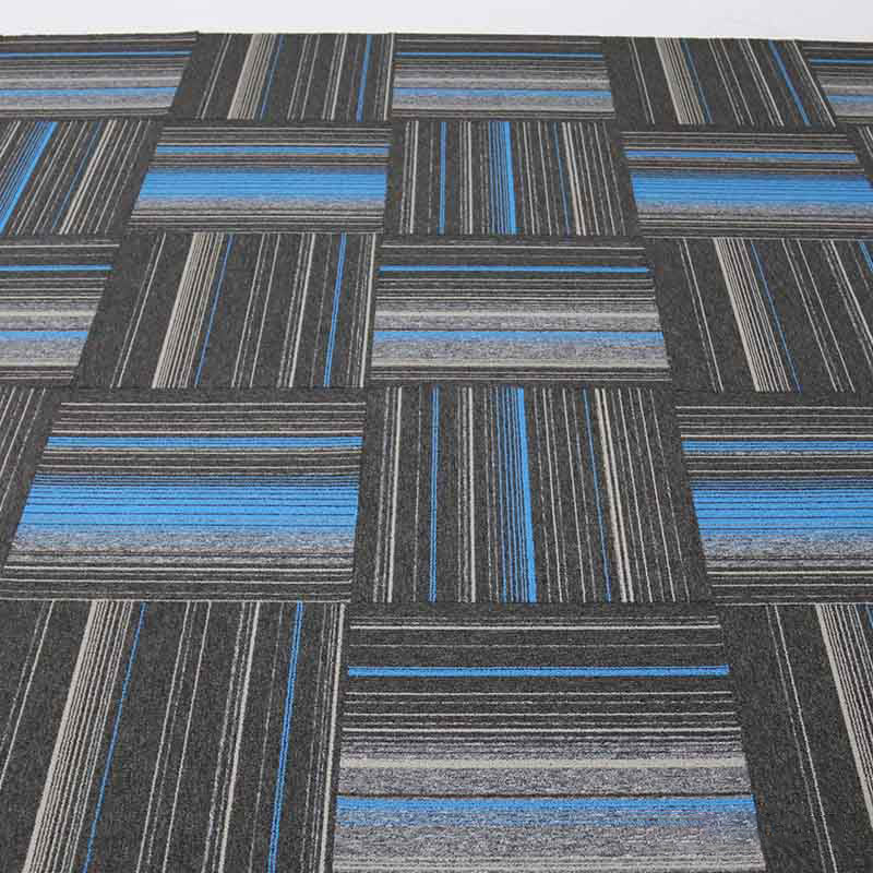 Carpet Tile Non-Skid Fade Resistant Geometry Loose Lay Carpet Tiles Living Room Gray-Blue Clearhalo 'Carpet Tiles & Carpet Squares' 'carpet_tiles_carpet_squares' 'Flooring 'Home Improvement' 'home_improvement' 'home_improvement_carpet_tiles_carpet_squares' Walls and Ceiling' 6695490
