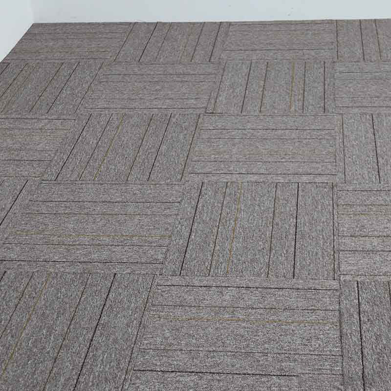 Carpet Tile Non-Skid Fade Resistant Geometry Loose Lay Carpet Tiles Living Room Pewter Clearhalo 'Carpet Tiles & Carpet Squares' 'carpet_tiles_carpet_squares' 'Flooring 'Home Improvement' 'home_improvement' 'home_improvement_carpet_tiles_carpet_squares' Walls and Ceiling' 6695493