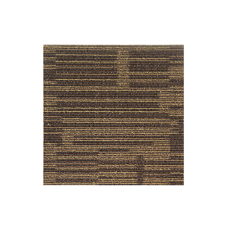 Carpet Tile Non-Skid Fade Resistant Striped Loose Lay Carpet Tiles Living Room Brown Clearhalo 'Carpet Tiles & Carpet Squares' 'carpet_tiles_carpet_squares' 'Flooring 'Home Improvement' 'home_improvement' 'home_improvement_carpet_tiles_carpet_squares' Walls and Ceiling' 6695501