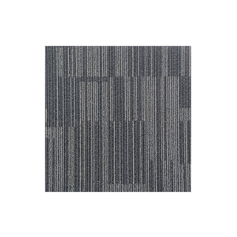 Carpet Tile Non-Skid Fade Resistant Striped Loose Lay Carpet Tiles Living Room Black Clearhalo 'Carpet Tiles & Carpet Squares' 'carpet_tiles_carpet_squares' 'Flooring 'Home Improvement' 'home_improvement' 'home_improvement_carpet_tiles_carpet_squares' Walls and Ceiling' 6695503
