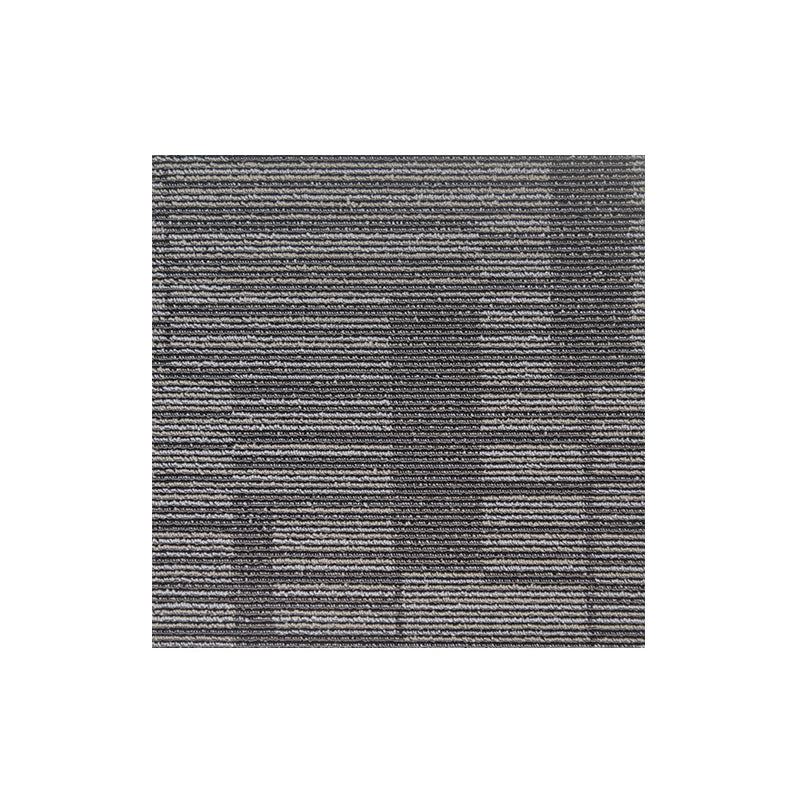 Carpet Tile Non-Skid Fade Resistant Striped Loose Lay Carpet Tiles Living Room Matte Black Clearhalo 'Carpet Tiles & Carpet Squares' 'carpet_tiles_carpet_squares' 'Flooring 'Home Improvement' 'home_improvement' 'home_improvement_carpet_tiles_carpet_squares' Walls and Ceiling' 6695516