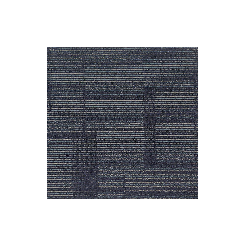 Carpet Tile Non-Skid Fade Resistant Striped Loose Lay Carpet Tiles Living Room Dark Blue-Gray Clearhalo 'Carpet Tiles & Carpet Squares' 'carpet_tiles_carpet_squares' 'Flooring 'Home Improvement' 'home_improvement' 'home_improvement_carpet_tiles_carpet_squares' Walls and Ceiling' 6695517