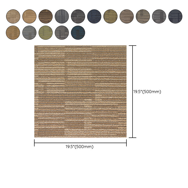 Carpet Tile Non-Skid Fade Resistant Striped Loose Lay Carpet Tiles Living Room Clearhalo 'Carpet Tiles & Carpet Squares' 'carpet_tiles_carpet_squares' 'Flooring 'Home Improvement' 'home_improvement' 'home_improvement_carpet_tiles_carpet_squares' Walls and Ceiling' 6695526