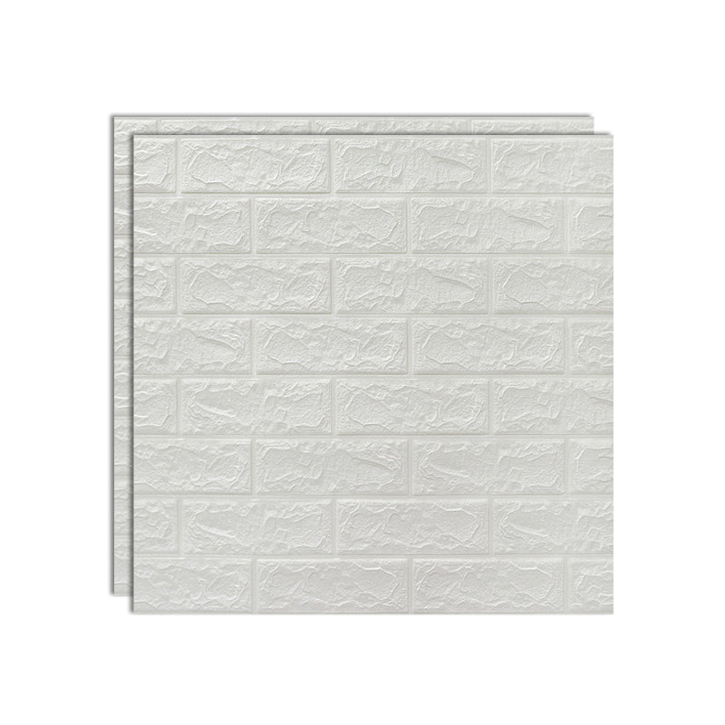3D Embossed Wall Panel Colorful Waterproof Foam Indoor Wall Tile White Clearhalo 'Flooring 'Home Improvement' 'home_improvement' 'home_improvement_wall_paneling' 'Wall Paneling' 'wall_paneling' 'Walls & Ceilings' Walls and Ceiling' 6695740