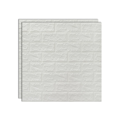 3D Embossed Wall Panel Colorful Waterproof Foam Indoor Wall Tile White Clearhalo 'Flooring 'Home Improvement' 'home_improvement' 'home_improvement_wall_paneling' 'Wall Paneling' 'wall_paneling' 'Walls & Ceilings' Walls and Ceiling' 6695740