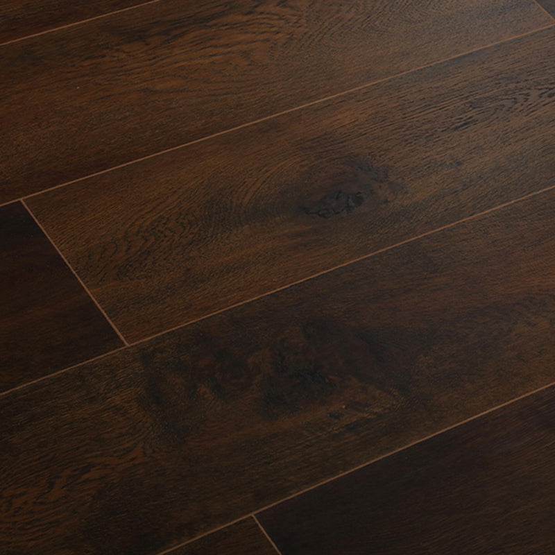 Indoor Laminate Floor Wooden Waterproof Living Laminate Flooring Dark Brown Clearhalo 'Flooring 'Home Improvement' 'home_improvement' 'home_improvement_laminate_flooring' 'Laminate Flooring' 'laminate_flooring' Walls and Ceiling' 6695760
