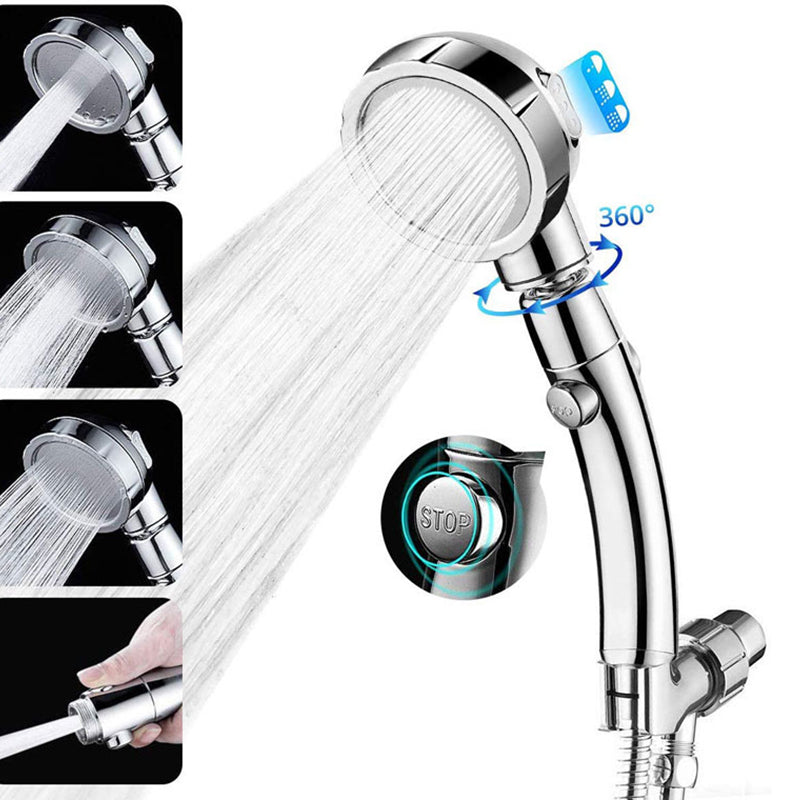 Contemporary Handheld Shower Head Silver 3-Spray Patterns Wall-Mount Showerhead Silver Clearhalo 'Bathroom Remodel & Bathroom Fixtures' 'Home Improvement' 'home_improvement' 'home_improvement_shower_heads' 'Shower Heads' 'shower_heads' 'Showers & Bathtubs Plumbing' 'Showers & Bathtubs' 6696047