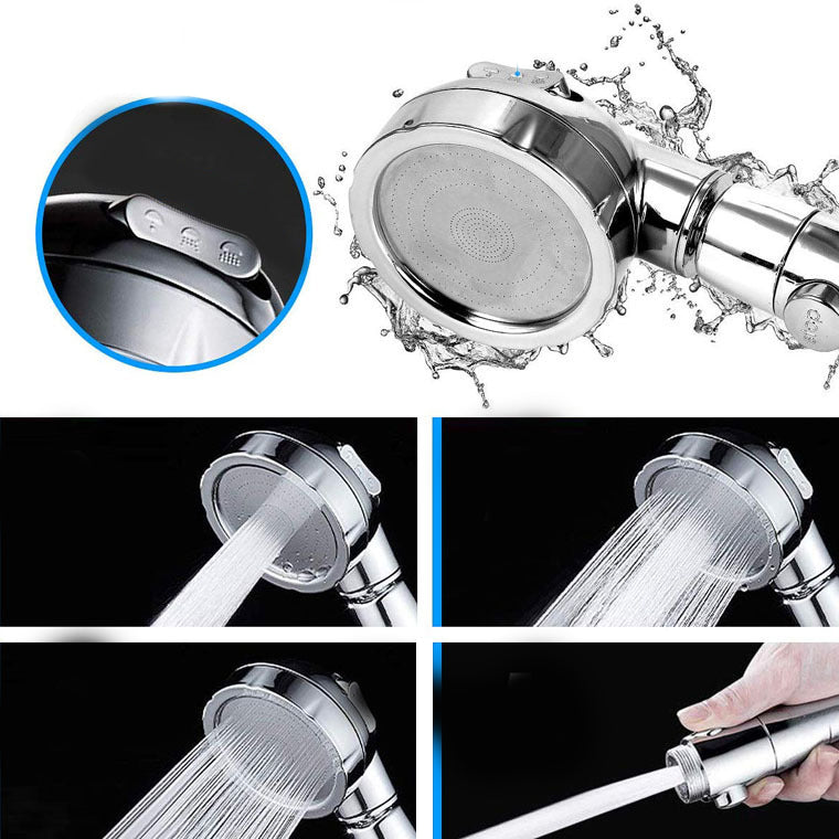 Contemporary Handheld Shower Head Silver 3-Spray Patterns Wall-Mount Showerhead Clearhalo 'Bathroom Remodel & Bathroom Fixtures' 'Home Improvement' 'home_improvement' 'home_improvement_shower_heads' 'Shower Heads' 'shower_heads' 'Showers & Bathtubs Plumbing' 'Showers & Bathtubs' 6696050