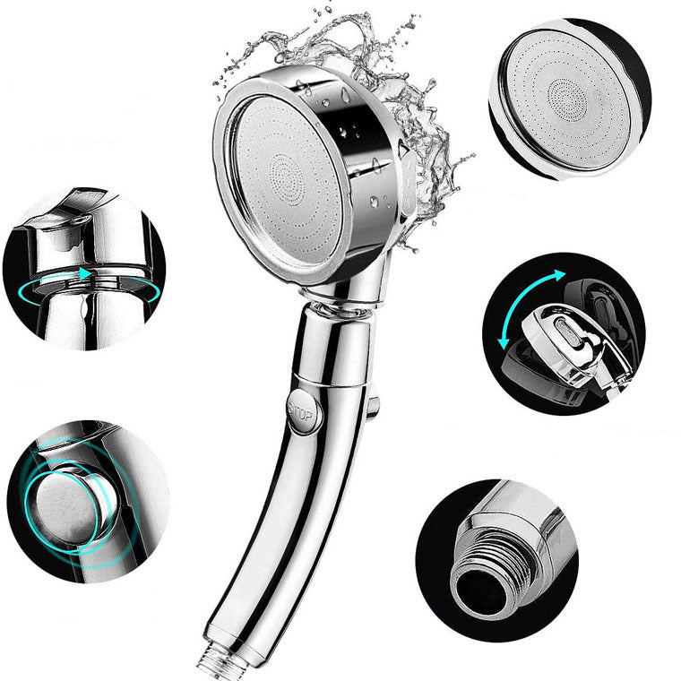 Contemporary Handheld Shower Head Silver 3-Spray Patterns Wall-Mount Showerhead Clearhalo 'Bathroom Remodel & Bathroom Fixtures' 'Home Improvement' 'home_improvement' 'home_improvement_shower_heads' 'Shower Heads' 'shower_heads' 'Showers & Bathtubs Plumbing' 'Showers & Bathtubs' 6696052