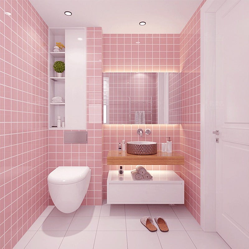 Indoor Wall Tile Grid Pattern Rectangle Living Room Wall Tile 12"L x 24"W 72 Pieces Glossy Polished Clearhalo 'Floor Tiles & Wall Tiles' 'floor_tiles_wall_tiles' 'Flooring 'Home Improvement' 'home_improvement' 'home_improvement_floor_tiles_wall_tiles' Walls and Ceiling' 6696133