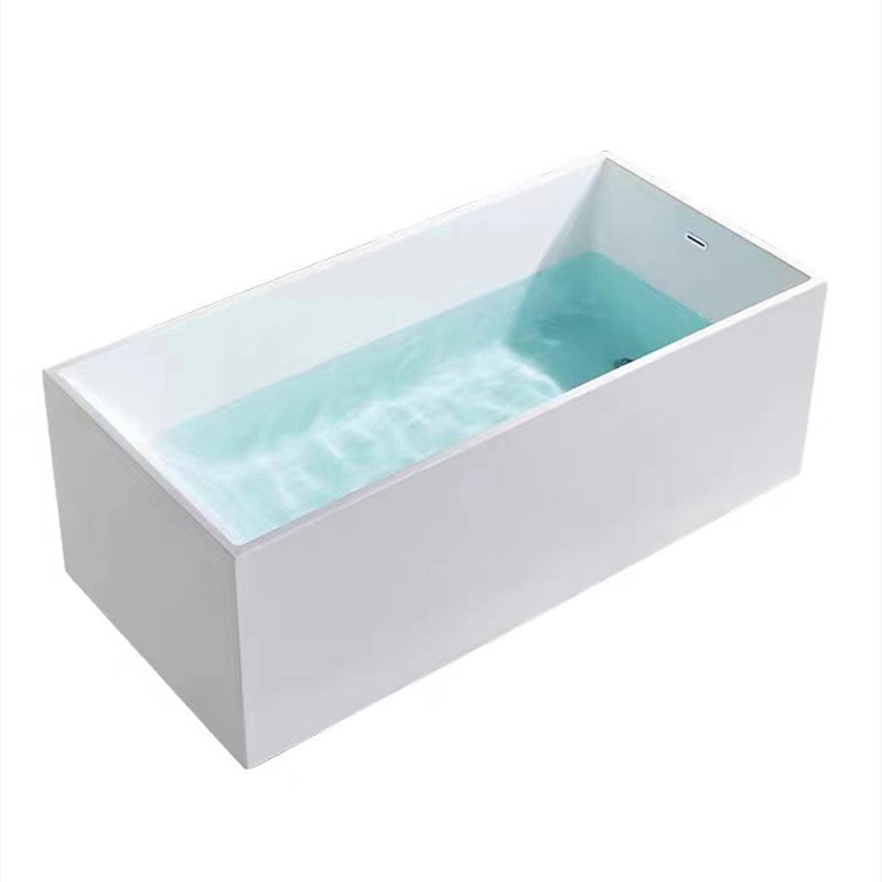 Modern Style Freestanding Bath Tub Stone Bathtub with Overflow Trim Clearhalo 'Bathroom Remodel & Bathroom Fixtures' 'Bathtubs' 'Home Improvement' 'home_improvement' 'home_improvement_bathtubs' 'Showers & Bathtubs' 6696974