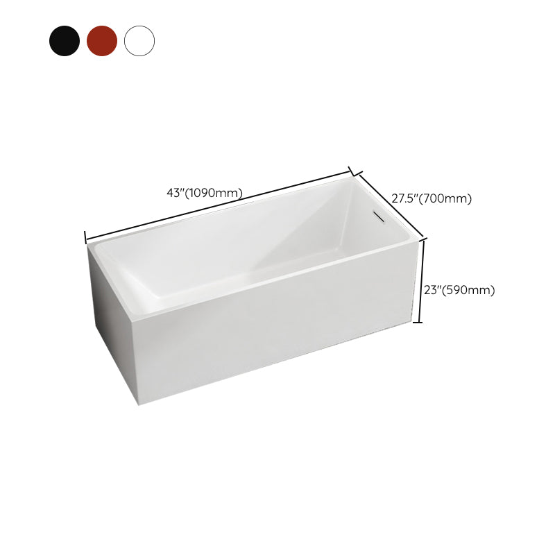Modern Style Freestanding Bath Tub Stone Bathtub with Overflow Trim Clearhalo 'Bathroom Remodel & Bathroom Fixtures' 'Bathtubs' 'Home Improvement' 'home_improvement' 'home_improvement_bathtubs' 'Showers & Bathtubs' 6696985
