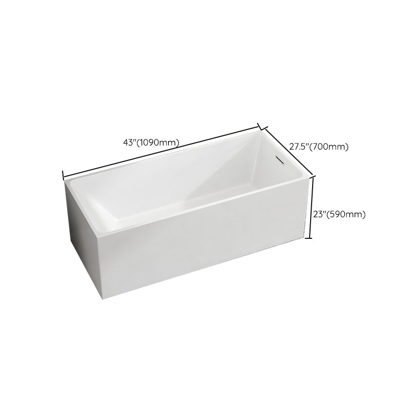 Modern Style Freestanding Bath Tub Stone Bathtub with Overflow Trim Clearhalo 'Bathroom Remodel & Bathroom Fixtures' 'Bathtubs' 'Home Improvement' 'home_improvement' 'home_improvement_bathtubs' 'Showers & Bathtubs' 6696987