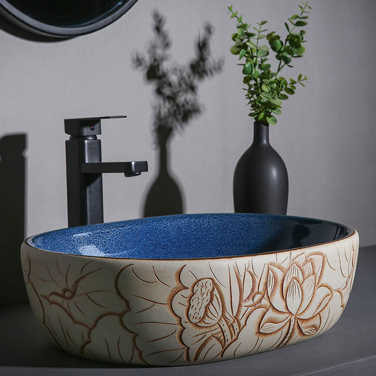 Porcelain Trough Bathroom Sink Modern Circular Trough Bathroom Sink Clearhalo 'Bathroom Remodel & Bathroom Fixtures' 'Bathroom Sinks & Faucet Components' 'Bathroom Sinks' 'bathroom_sink' 'Home Improvement' 'home_improvement' 'home_improvement_bathroom_sink' 6697482