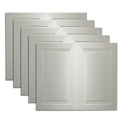 Modern Style Interior Wall Paneling Peel and Stick Geometric Texture Wall Paneling White 2' (58cm) Clearhalo 'Flooring 'Home Improvement' 'home_improvement' 'home_improvement_wall_paneling' 'Wall Paneling' 'wall_paneling' 'Walls & Ceilings' Walls and Ceiling' 6697525