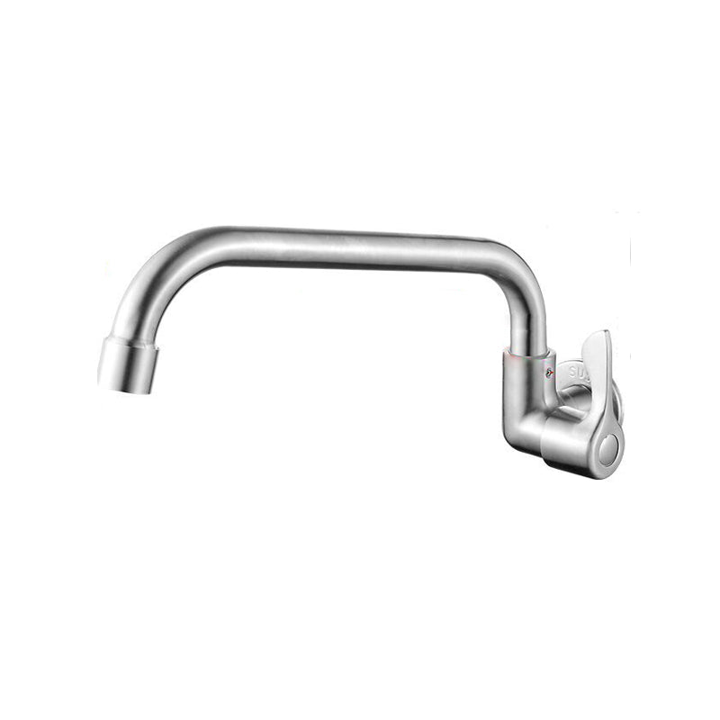 Modern Bridge Faucet 304 Stainless Steel Knob Handle Swivel Spout Wall Mounted Faucet Side Handles Low Profile Clearhalo 'Home Improvement' 'home_improvement' 'home_improvement_kitchen_faucets' 'Kitchen Faucets' 'Kitchen Remodel & Kitchen Fixtures' 'Kitchen Sinks & Faucet Components' 'kitchen_faucets' 6697555