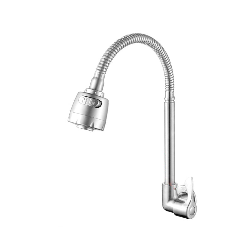 Modern Bridge Faucet 304 Stainless Steel Knob Handle Swivel Spout Wall Mounted Faucet Side Handles Universal Faucet Clearhalo 'Home Improvement' 'home_improvement' 'home_improvement_kitchen_faucets' 'Kitchen Faucets' 'Kitchen Remodel & Kitchen Fixtures' 'Kitchen Sinks & Faucet Components' 'kitchen_faucets' 6697561