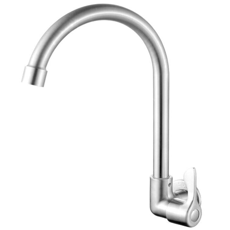 Modern Bridge Faucet 304 Stainless Steel Knob Handle Swivel Spout Wall Mounted Faucet Clearhalo 'Home Improvement' 'home_improvement' 'home_improvement_kitchen_faucets' 'Kitchen Faucets' 'Kitchen Remodel & Kitchen Fixtures' 'Kitchen Sinks & Faucet Components' 'kitchen_faucets' 6697562