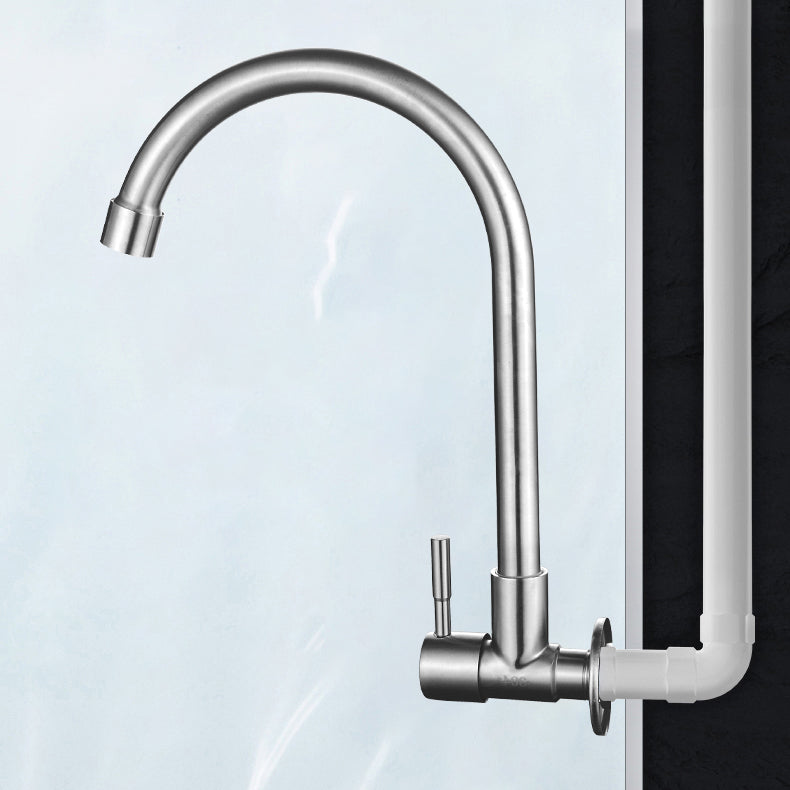 Modern Bridge Faucet 304 Stainless Steel Knob Handle Swivel Spout Wall Mounted Faucet Clearhalo 'Home Improvement' 'home_improvement' 'home_improvement_kitchen_faucets' 'Kitchen Faucets' 'Kitchen Remodel & Kitchen Fixtures' 'Kitchen Sinks & Faucet Components' 'kitchen_faucets' 6697568