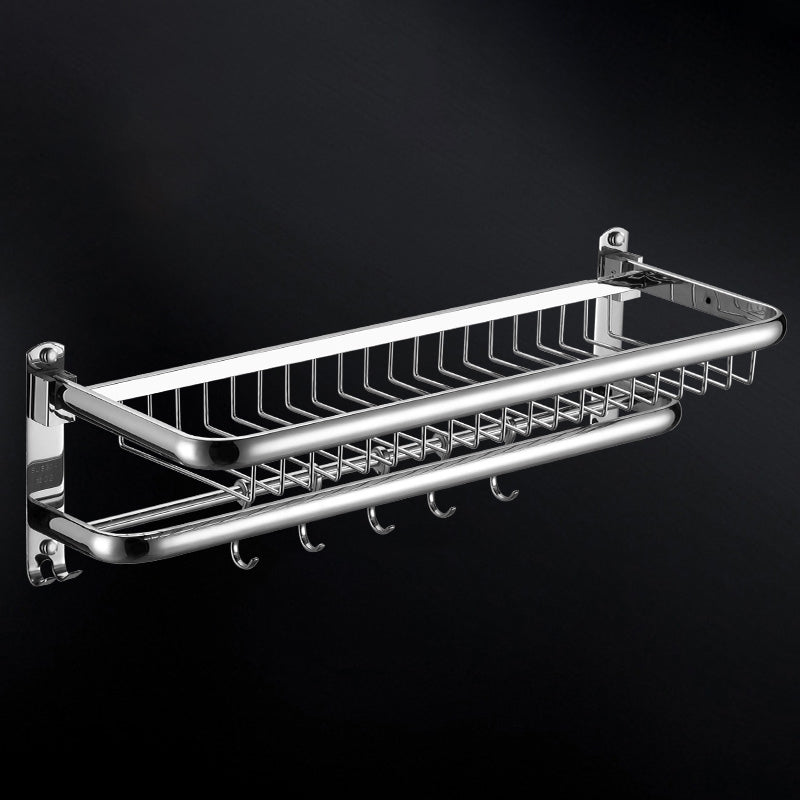 Modern Towel Bar Bathroom Set Bath Shelf Bathroom Accessories Hardware Set Stainless Steel Storage Tower Holder (23.6"L) Clearhalo 'Bathroom Hardware Sets' 'Bathroom Hardware' 'Bathroom Remodel & Bathroom Fixtures' 'bathroom_hardware_sets' 'Home Improvement' 'home_improvement' 'home_improvement_bathroom_hardware_sets' 6708805