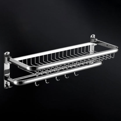 Modern Towel Bar Bathroom Set Bath Shelf Bathroom Accessories Hardware Set Stainless Steel Storage Tower Holder (23.6"L) Clearhalo 'Bathroom Hardware Sets' 'Bathroom Hardware' 'Bathroom Remodel & Bathroom Fixtures' 'bathroom_hardware_sets' 'Home Improvement' 'home_improvement' 'home_improvement_bathroom_hardware_sets' 6708805