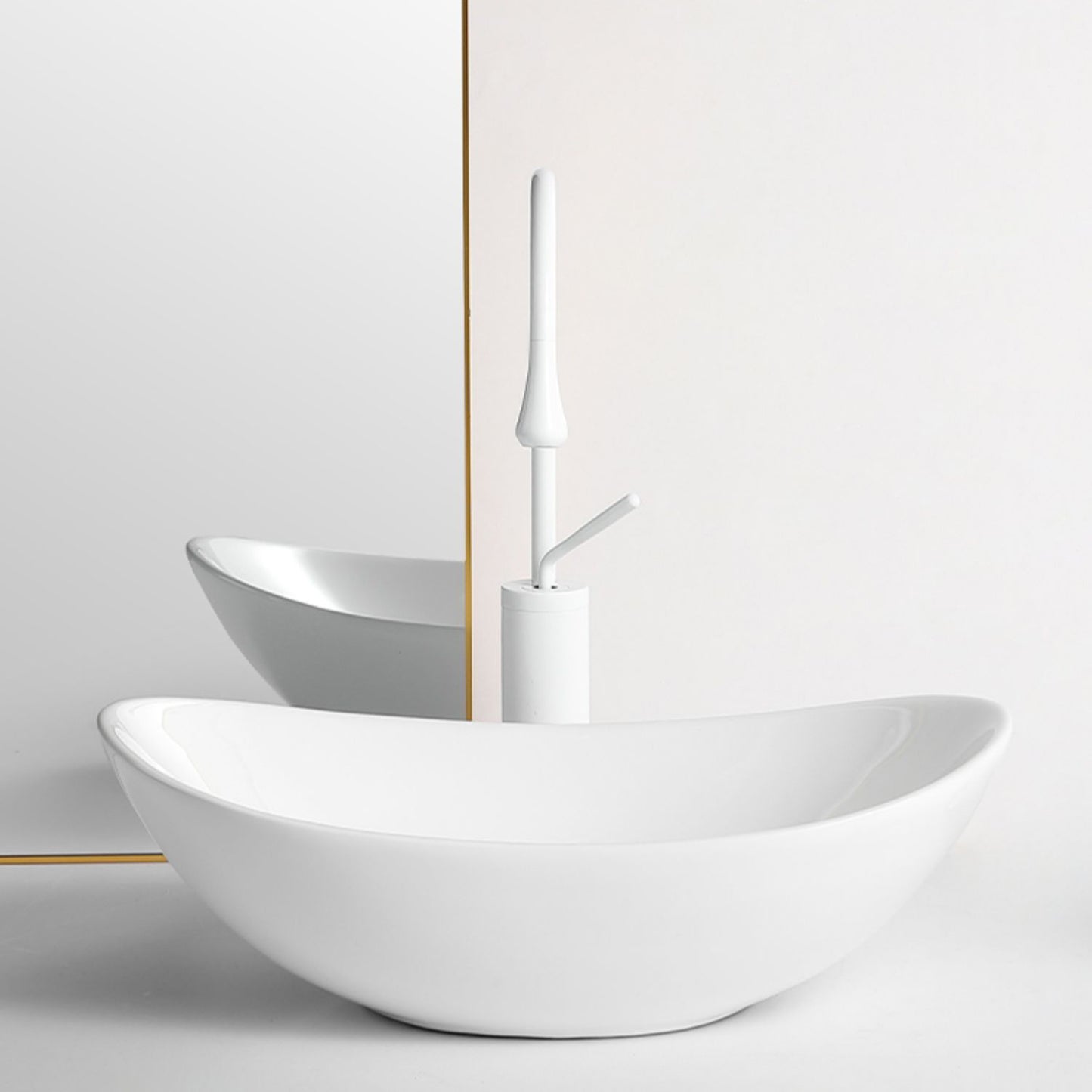 White Trough Bathroom Sink Modern Porcelain Trough Bathroom Sink Clearhalo 'Bathroom Remodel & Bathroom Fixtures' 'Bathroom Sinks & Faucet Components' 'Bathroom Sinks' 'bathroom_sink' 'Home Improvement' 'home_improvement' 'home_improvement_bathroom_sink' 6712895