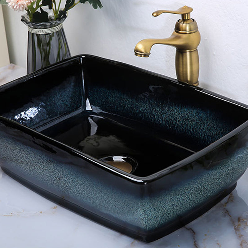 Traditional Vessel Bathroom Sink Specialty Vitreous China with Faucet Vessel Sink Clearhalo 'Bathroom Remodel & Bathroom Fixtures' 'Bathroom Sinks & Faucet Components' 'Bathroom Sinks' 'bathroom_sink' 'Home Improvement' 'home_improvement' 'home_improvement_bathroom_sink' 6712908