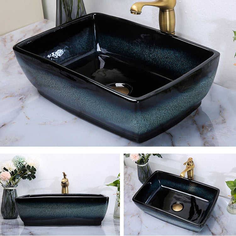 Traditional Vessel Bathroom Sink Specialty Vitreous China with Faucet Vessel Sink Clearhalo 'Bathroom Remodel & Bathroom Fixtures' 'Bathroom Sinks & Faucet Components' 'Bathroom Sinks' 'bathroom_sink' 'Home Improvement' 'home_improvement' 'home_improvement_bathroom_sink' 6712930