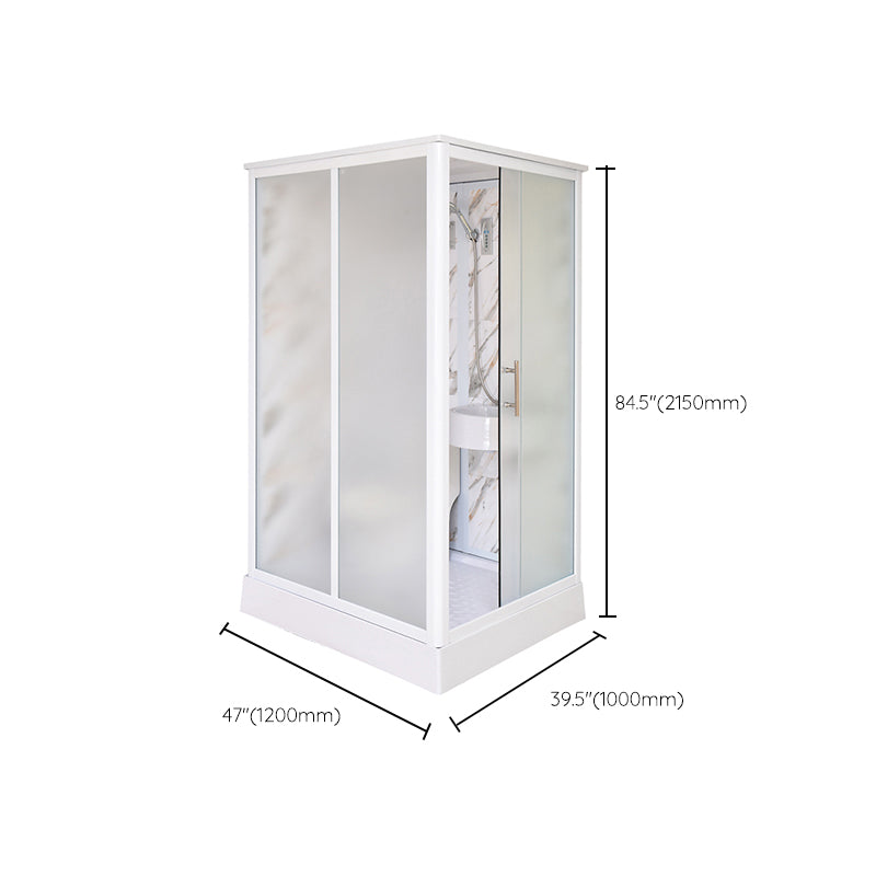 Framed Tempered Glass Shower Enclosure with Pedestal Full-Framed Shower Enclosure Clearhalo 'Bathroom Remodel & Bathroom Fixtures' 'Home Improvement' 'home_improvement' 'home_improvement_shower_stalls_enclosures' 'Shower Stalls & Enclosures' 'shower_stalls_enclosures' 'Showers & Bathtubs' 6713080