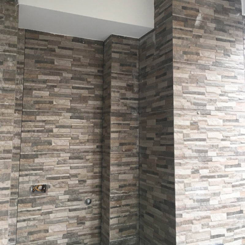 Outdoor Wall Floor Tile Ceramic Straight Edge Stacked Stone Brick Look Floor Tile Light Brown 36 Pieces Clearhalo 'Floor Tiles & Wall Tiles' 'floor_tiles_wall_tiles' 'Flooring 'Home Improvement' 'home_improvement' 'home_improvement_floor_tiles_wall_tiles' Walls and Ceiling' 6713148