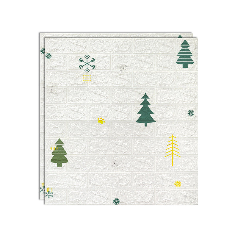 Farmhouse Pearl Wainscoting PVC Wall Access Panel Peel and Stick Wall Tile Set of 2 White-Green-Yellow Clearhalo 'Flooring 'Home Improvement' 'home_improvement' 'home_improvement_wall_paneling' 'Wall Paneling' 'wall_paneling' 'Walls & Ceilings' Walls and Ceiling' 6713163