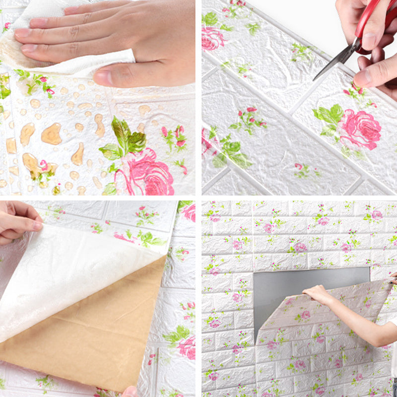 Farmhouse Pearl Wainscoting PVC Wall Access Panel Peel and Stick Wall Tile Set of 2 Clearhalo 'Flooring 'Home Improvement' 'home_improvement' 'home_improvement_wall_paneling' 'Wall Paneling' 'wall_paneling' 'Walls & Ceilings' Walls and Ceiling' 6713164