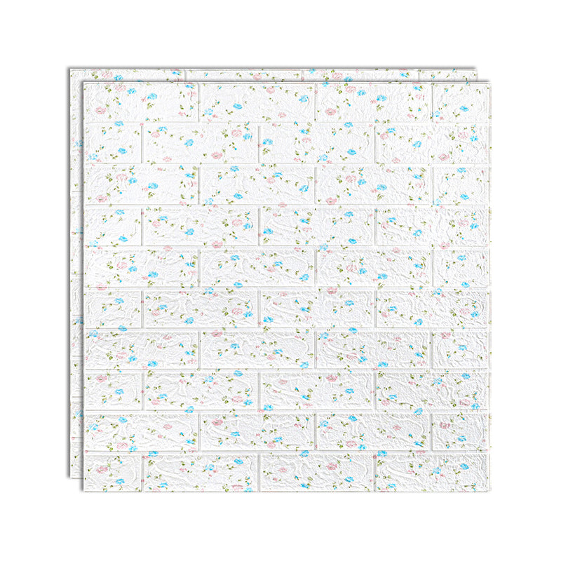 Farmhouse Pearl Wainscoting PVC Wall Access Panel Peel and Stick Wall Tile Set of 2 White-Blue Clearhalo 'Flooring 'Home Improvement' 'home_improvement' 'home_improvement_wall_paneling' 'Wall Paneling' 'wall_paneling' 'Walls & Ceilings' Walls and Ceiling' 6713169