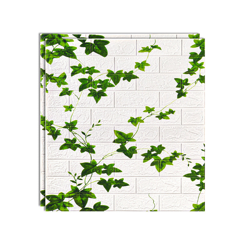 Farmhouse Pearl Wainscoting PVC Wall Access Panel Peel and Stick Wall Tile Set of 2 White-Green Clearhalo 'Flooring 'Home Improvement' 'home_improvement' 'home_improvement_wall_paneling' 'Wall Paneling' 'wall_paneling' 'Walls & Ceilings' Walls and Ceiling' 6713177