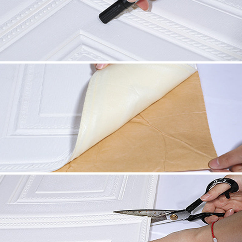 Contemporary Wall Plank 3D Brick Wall Panels, Waterproof Set of 2 Clearhalo 'Flooring 'Home Improvement' 'home_improvement' 'home_improvement_wall_paneling' 'Wall Paneling' 'wall_paneling' 'Walls & Ceilings' Walls and Ceiling' 6713190