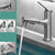 Modern Sink Faucet Solid Color Brass Centerset Lavatory Faucet for Bathroom Dark Gray Clearhalo 'Bathroom Remodel & Bathroom Fixtures' 'Bathroom Sink Faucets' 'Bathroom Sinks & Faucet Components' 'bathroom_sink_faucets' 'Home Improvement' 'home_improvement' 'home_improvement_bathroom_sink_faucets' 6713266