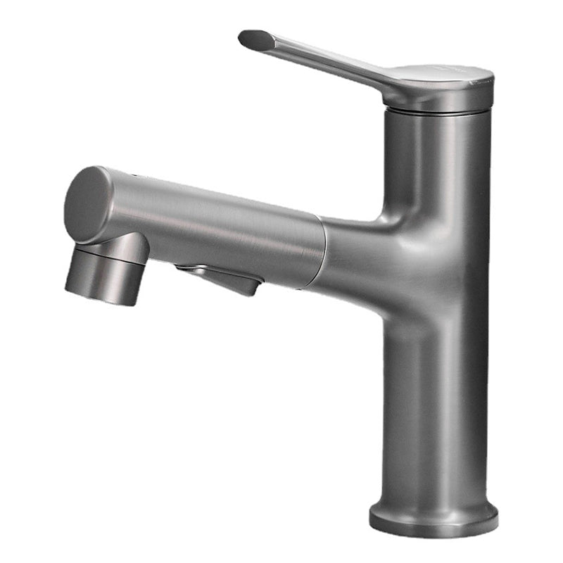 Modern Sink Faucet Solid Color Brass Centerset Lavatory Faucet for Bathroom Clearhalo 'Bathroom Remodel & Bathroom Fixtures' 'Bathroom Sink Faucets' 'Bathroom Sinks & Faucet Components' 'bathroom_sink_faucets' 'Home Improvement' 'home_improvement' 'home_improvement_bathroom_sink_faucets' 6713268