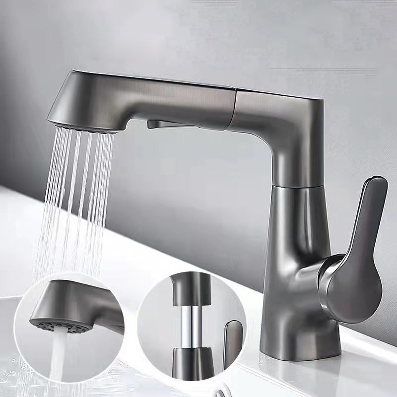 Modern Widespread Bathroom Faucet Copper Basin Lavatory Faucet Clearhalo 'Bathroom Remodel & Bathroom Fixtures' 'Bathroom Sink Faucets' 'Bathroom Sinks & Faucet Components' 'bathroom_sink_faucets' 'Home Improvement' 'home_improvement' 'home_improvement_bathroom_sink_faucets' 6713302