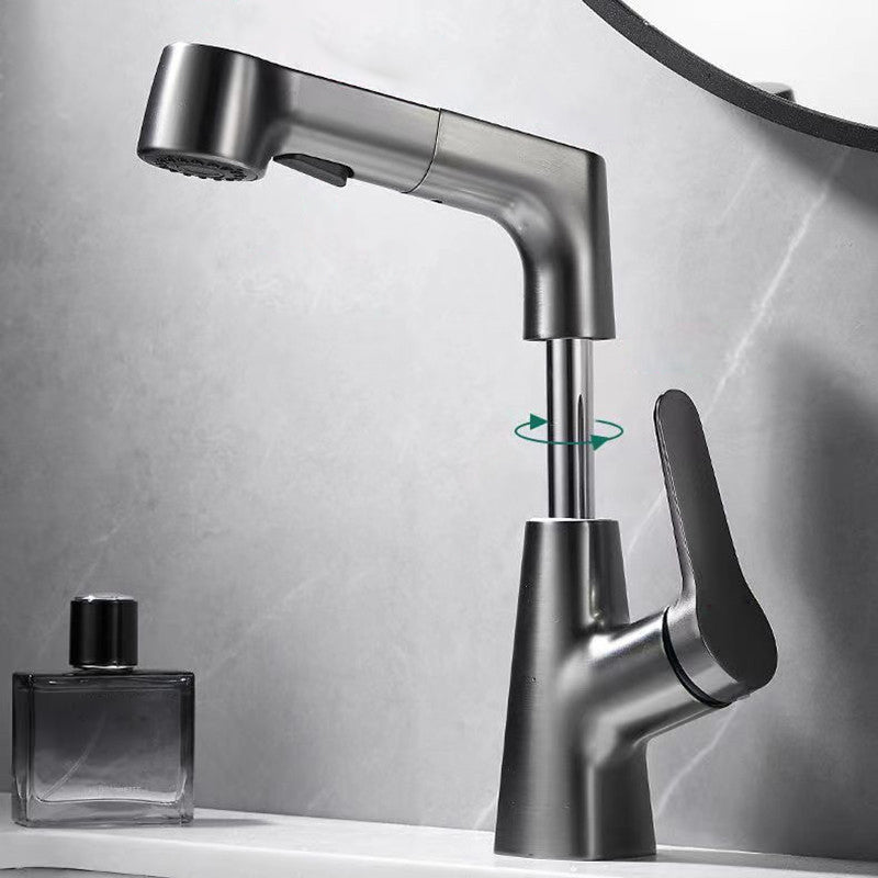 Modern Widespread Bathroom Faucet Copper Basin Lavatory Faucet Clearhalo 'Bathroom Remodel & Bathroom Fixtures' 'Bathroom Sink Faucets' 'Bathroom Sinks & Faucet Components' 'bathroom_sink_faucets' 'Home Improvement' 'home_improvement' 'home_improvement_bathroom_sink_faucets' 6713305