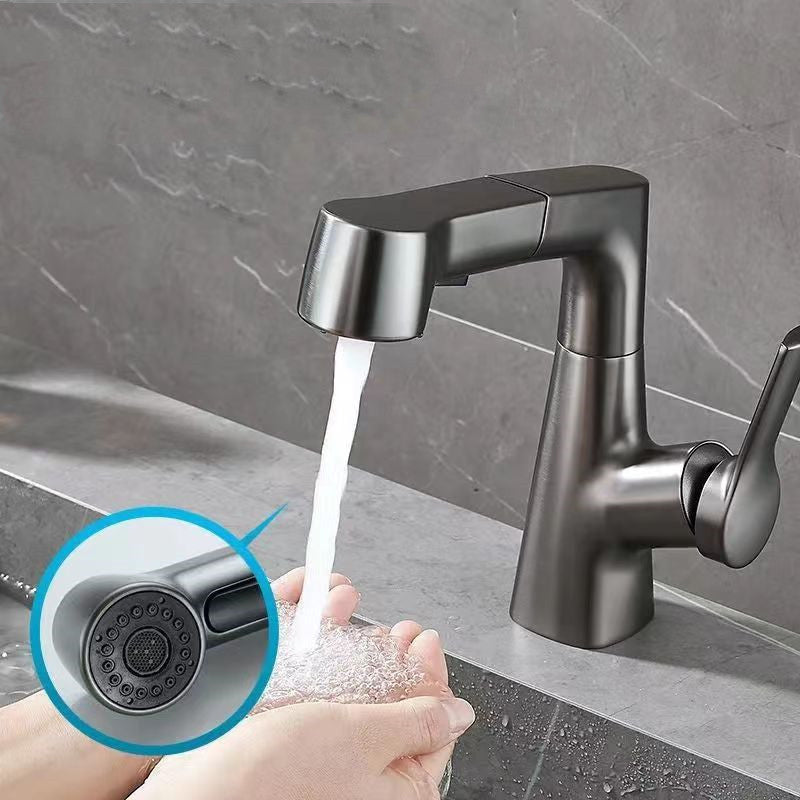 Modern Widespread Bathroom Faucet Copper Basin Lavatory Faucet Clearhalo 'Bathroom Remodel & Bathroom Fixtures' 'Bathroom Sink Faucets' 'Bathroom Sinks & Faucet Components' 'bathroom_sink_faucets' 'Home Improvement' 'home_improvement' 'home_improvement_bathroom_sink_faucets' 6713309
