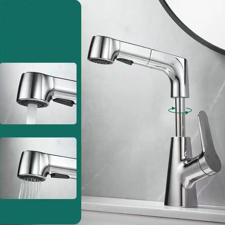 Modern Widespread Bathroom Faucet Copper Basin Lavatory Faucet Clearhalo 'Bathroom Remodel & Bathroom Fixtures' 'Bathroom Sink Faucets' 'Bathroom Sinks & Faucet Components' 'bathroom_sink_faucets' 'Home Improvement' 'home_improvement' 'home_improvement_bathroom_sink_faucets' 6713317