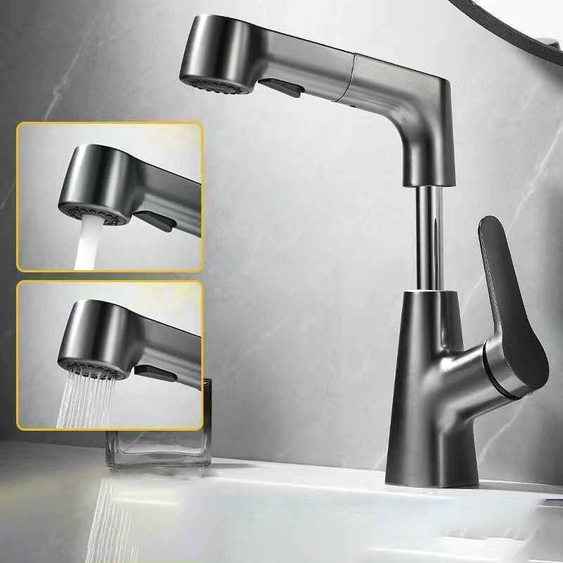 Modern Widespread Bathroom Faucet Copper Basin Lavatory Faucet Clearhalo 'Bathroom Remodel & Bathroom Fixtures' 'Bathroom Sink Faucets' 'Bathroom Sinks & Faucet Components' 'bathroom_sink_faucets' 'Home Improvement' 'home_improvement' 'home_improvement_bathroom_sink_faucets' 6713320
