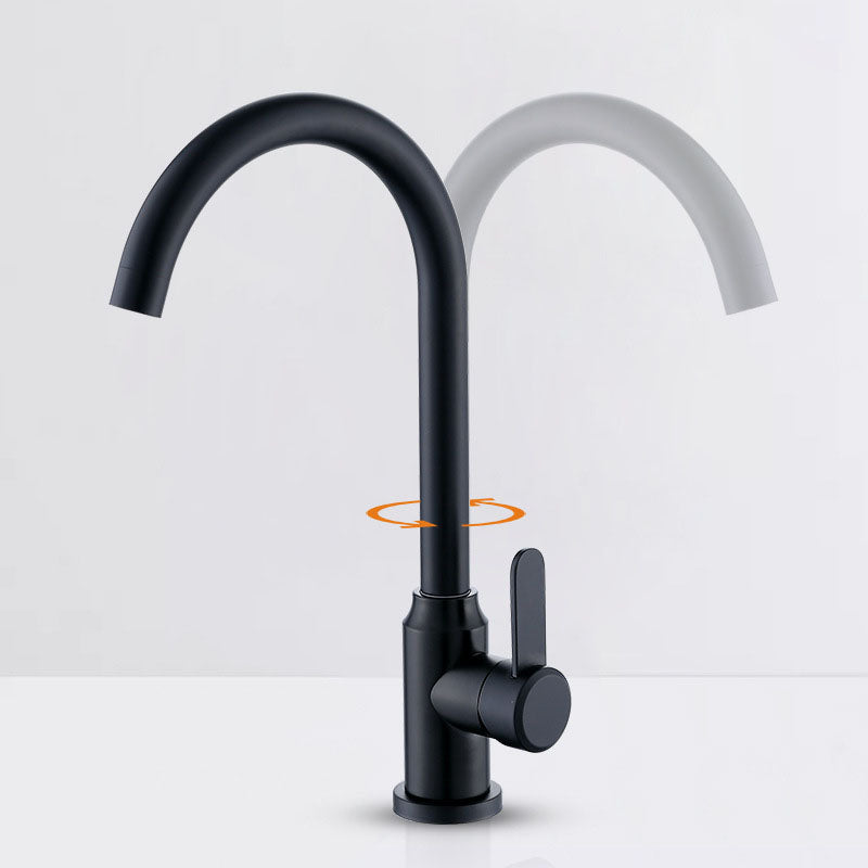 Modern Pull Down One Handle Kitchen Faucet High Arch Filler with No Sensor Clearhalo 'Home Improvement' 'home_improvement' 'home_improvement_kitchen_faucets' 'Kitchen Faucets' 'Kitchen Remodel & Kitchen Fixtures' 'Kitchen Sinks & Faucet Components' 'kitchen_faucets' 6713417
