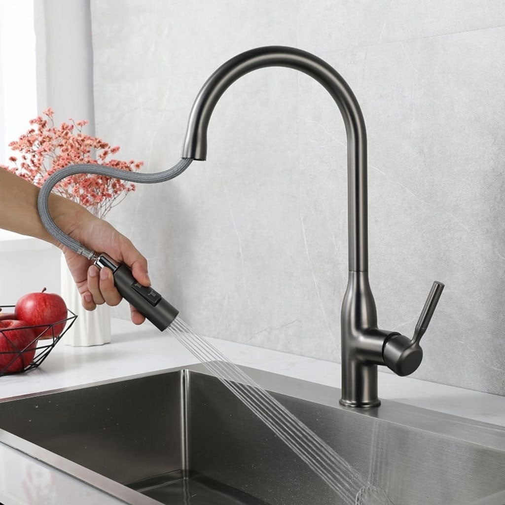Modern Pull down Water Filler One Handle High Arch Kitchen Faucet Clearhalo 'Home Improvement' 'home_improvement' 'home_improvement_kitchen_faucets' 'Kitchen Faucets' 'Kitchen Remodel & Kitchen Fixtures' 'Kitchen Sinks & Faucet Components' 'kitchen_faucets' 6713445