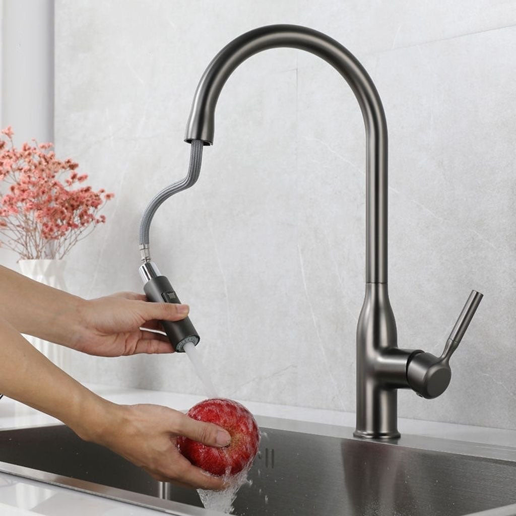 Modern Pull down Water Filler One Handle High Arch Kitchen Faucet Clearhalo 'Home Improvement' 'home_improvement' 'home_improvement_kitchen_faucets' 'Kitchen Faucets' 'Kitchen Remodel & Kitchen Fixtures' 'Kitchen Sinks & Faucet Components' 'kitchen_faucets' 6713446