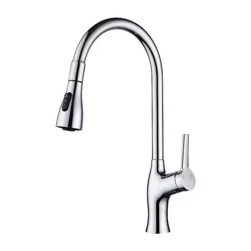 1-Handle Faucets Pull down Copper with Water Dispenser Standard Kitchen Faucets Silver Clearhalo 'Home Improvement' 'home_improvement' 'home_improvement_kitchen_faucets' 'Kitchen Faucets' 'Kitchen Remodel & Kitchen Fixtures' 'Kitchen Sinks & Faucet Components' 'kitchen_faucets' 6713482
