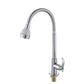 Modern 1-Hold Kitchen Faucet Single Handle Water Faucet in Chrome Clearhalo 'Home Improvement' 'home_improvement' 'home_improvement_kitchen_faucets' 'Kitchen Faucets' 'Kitchen Remodel & Kitchen Fixtures' 'Kitchen Sinks & Faucet Components' 'kitchen_faucets' 6713508