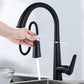 Modern 1-Handle Faucets Copper with Pull Out Sprayer Gooseneck Faucets Clearhalo 'Home Improvement' 'home_improvement' 'home_improvement_kitchen_faucets' 'Kitchen Faucets' 'Kitchen Remodel & Kitchen Fixtures' 'Kitchen Sinks & Faucet Components' 'kitchen_faucets' 6713524