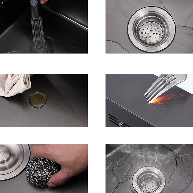 Contemporary Style Kitchen Sink Drop-In Stainless Steel Double Kitchen Sink Clearhalo 'Home Improvement' 'home_improvement' 'home_improvement_kitchen_sinks' 'Kitchen Remodel & Kitchen Fixtures' 'Kitchen Sinks & Faucet Components' 'Kitchen Sinks' 'kitchen_sinks' 6713584